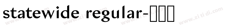 statewide regular字体转换